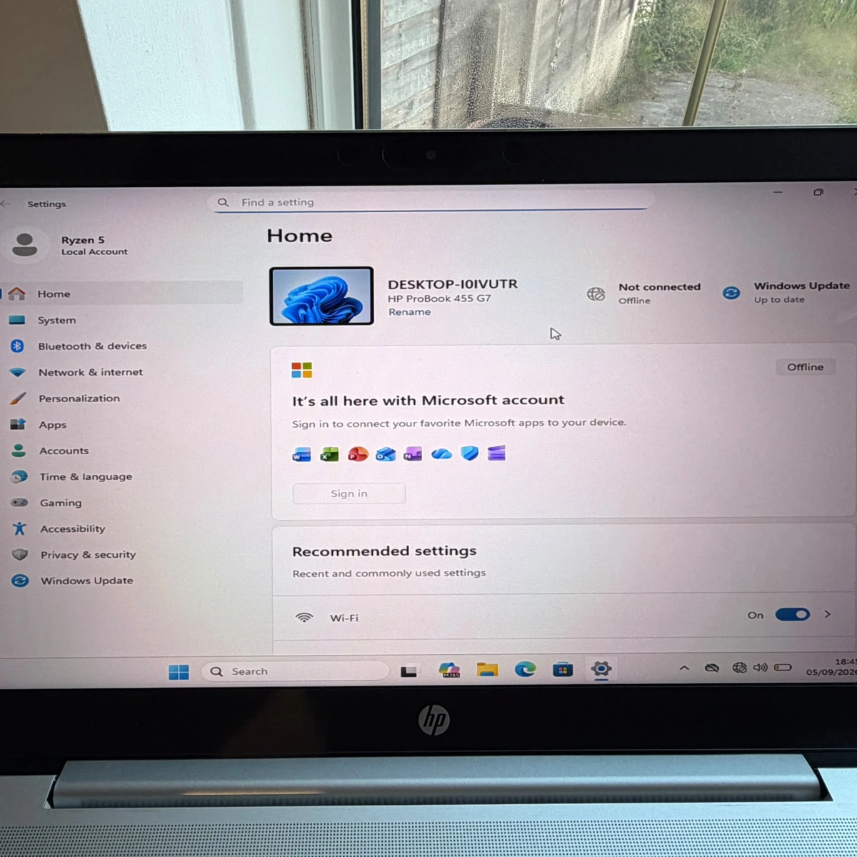 HP ProBook 455 G7 Laptop Ryzen 5 processor and 8GB RAM details